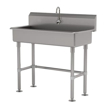 Advance Tabco 6 Deep ADA NSF 14 Ga. 304 SS Floor Mt Sink - Electronic Faucet Incl FS-FM-1-EFADA